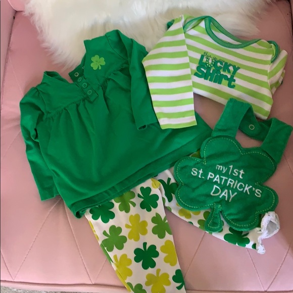 Carter's Other - Girls 12 Month St Patrick’s Day outfit & bib